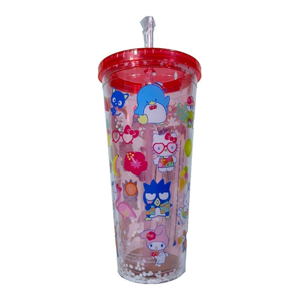 Sanrio Hello Kitty & Friends Summer All Over Print 32oz Tumbler Lid & Straw